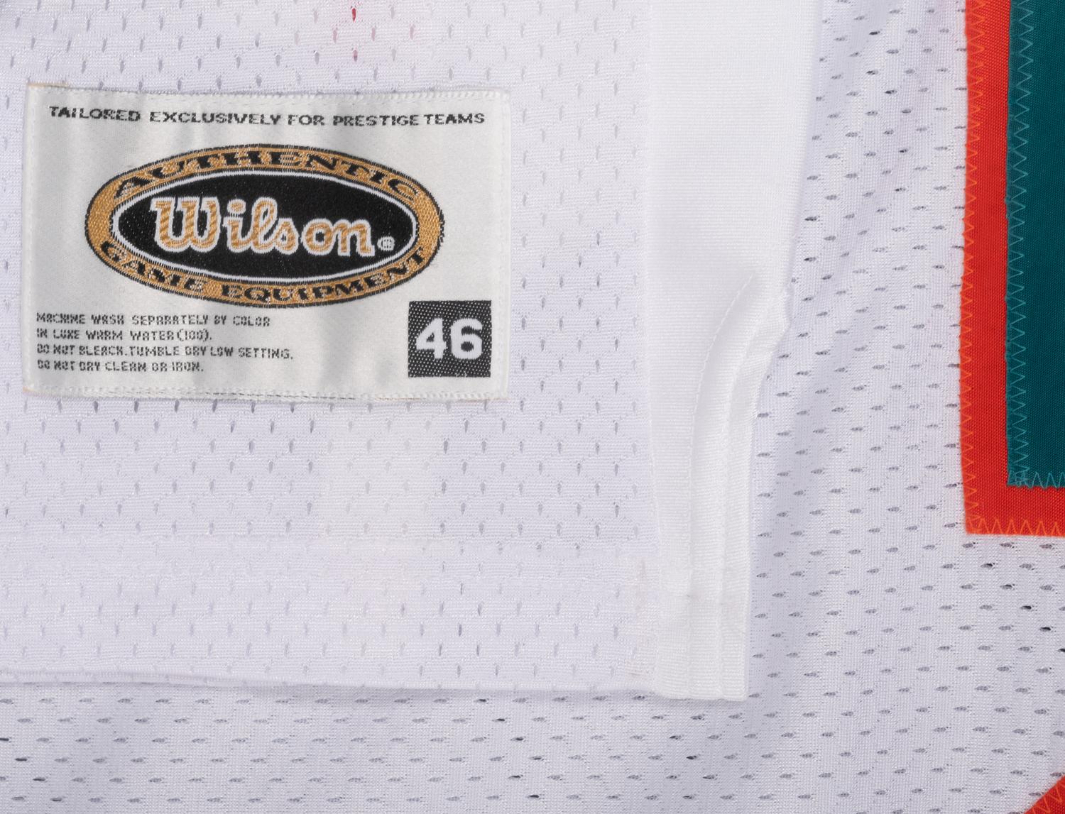 A Dan Marino Signed Autograph Miami Dolphins Wilson Football Jersey (Upper Deck Authenticated),