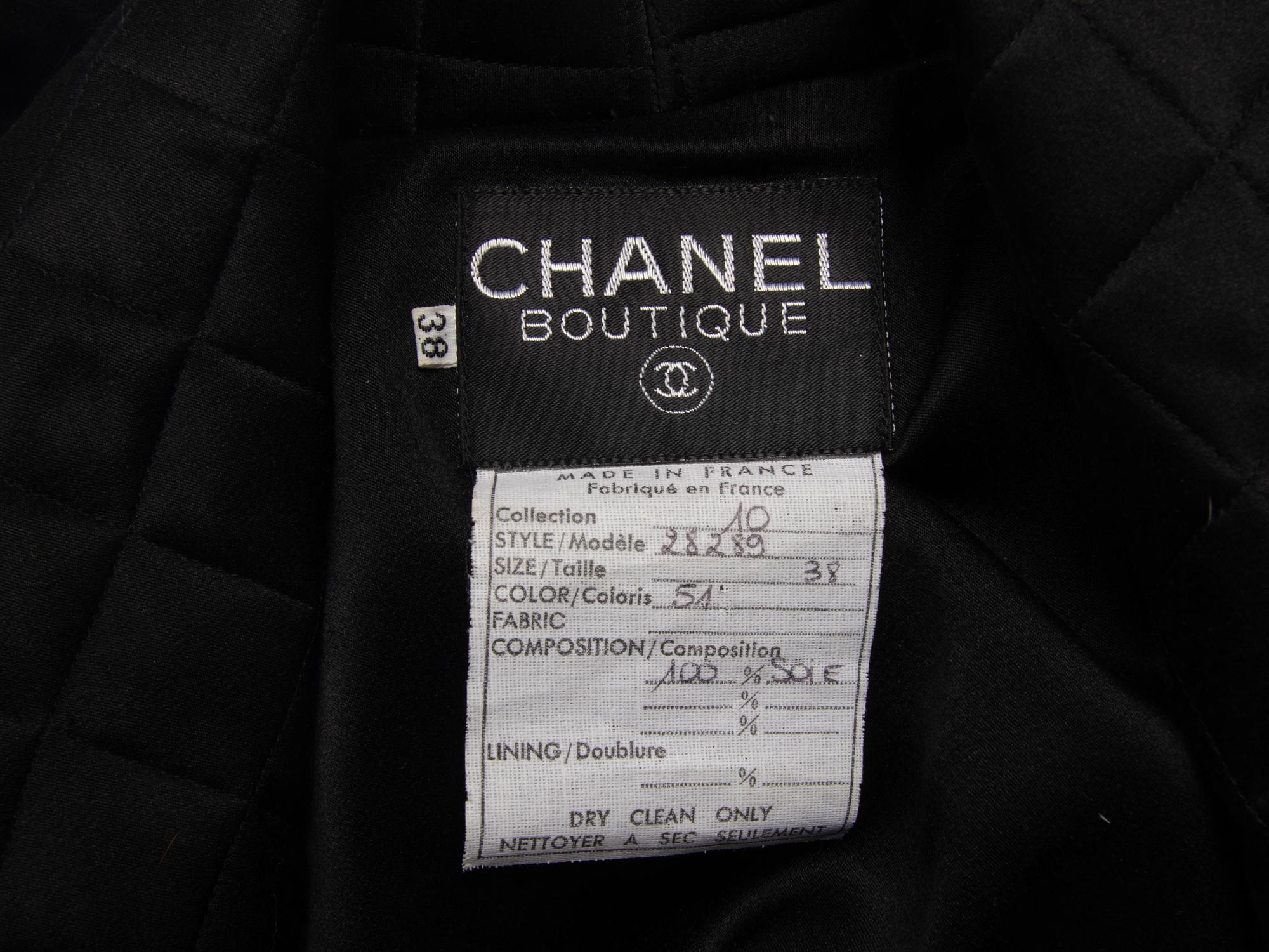 Chanel Smoking Jacket with Tasseled Belt