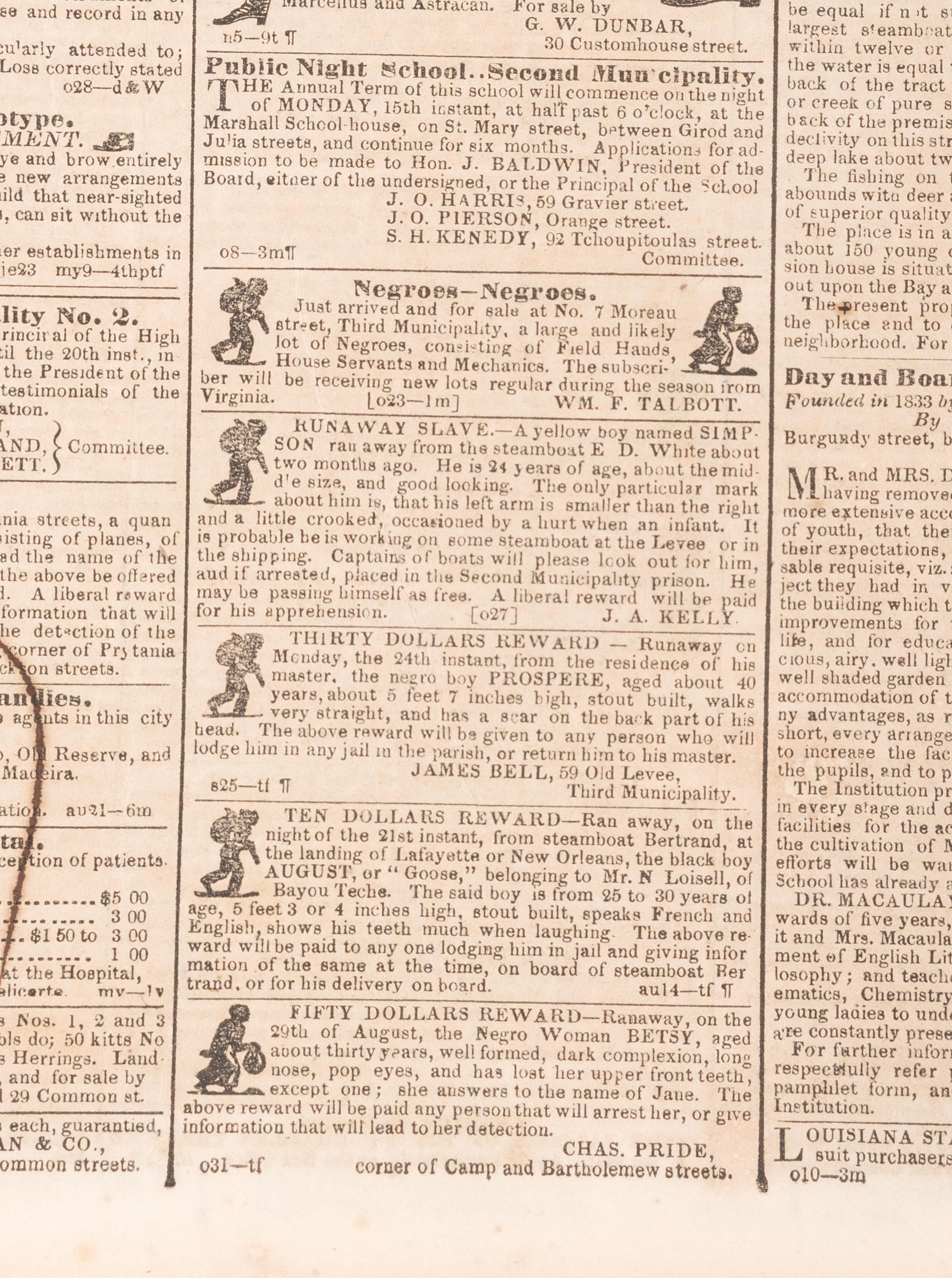 [NEW ORLEANS]. Extensive collection of 200+ New Orleans newspapers dating from the 19th century.
