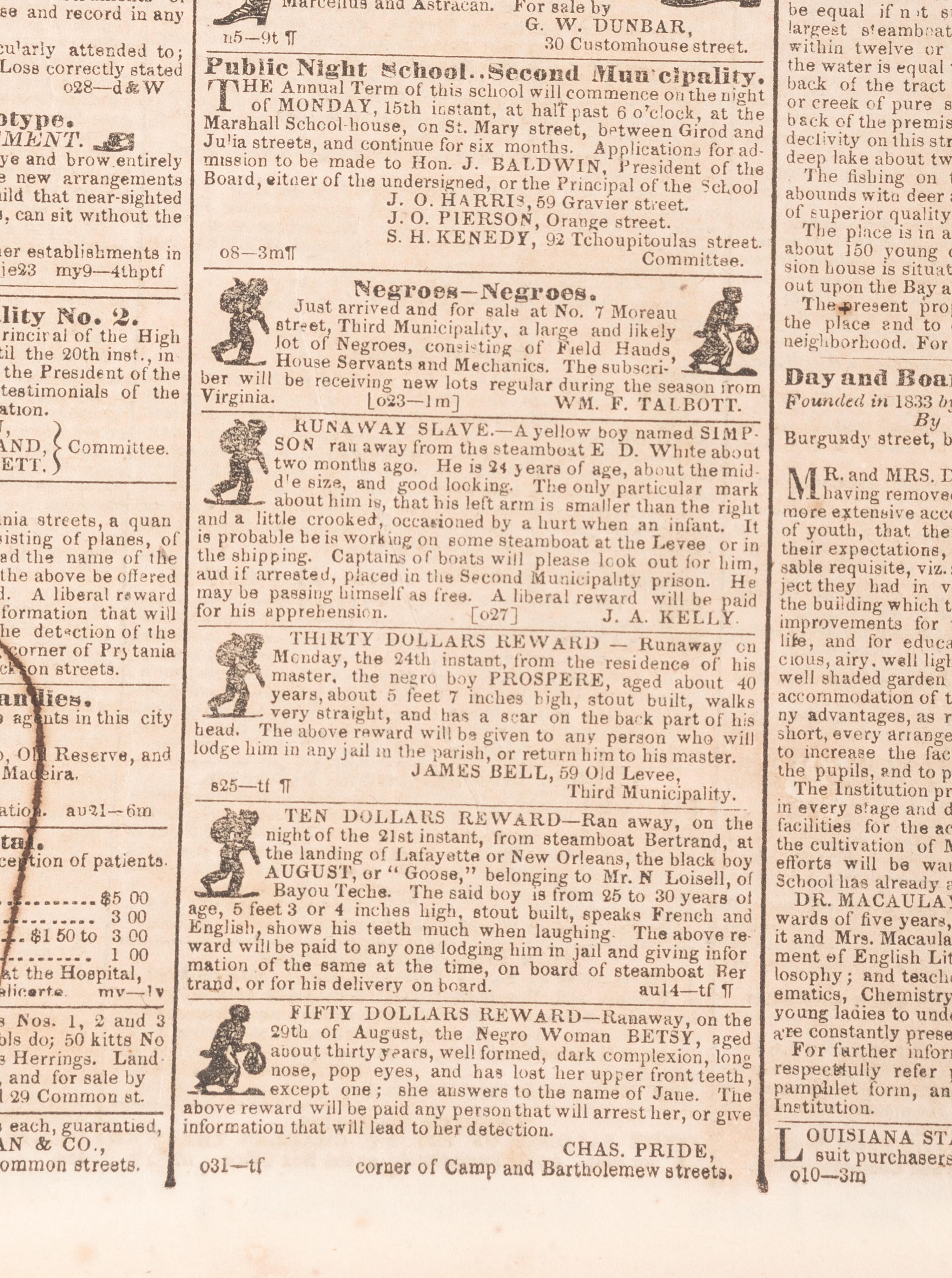 [NEW ORLEANS]. Extensive collection of 200+ New Orleans newspapers dating from the 19th century.