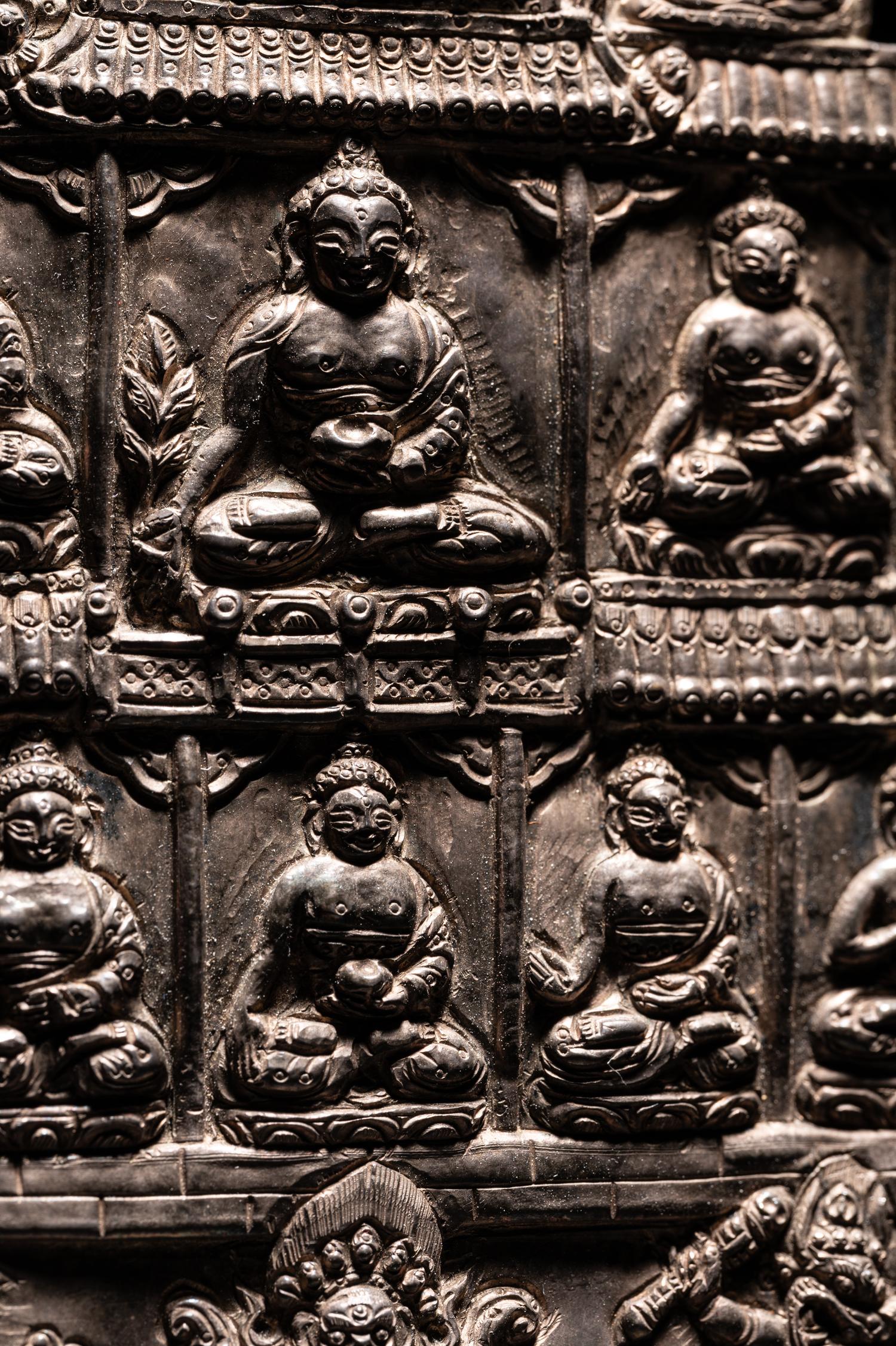 A Tibetan Silver Travelling Shrine, Ga‘u