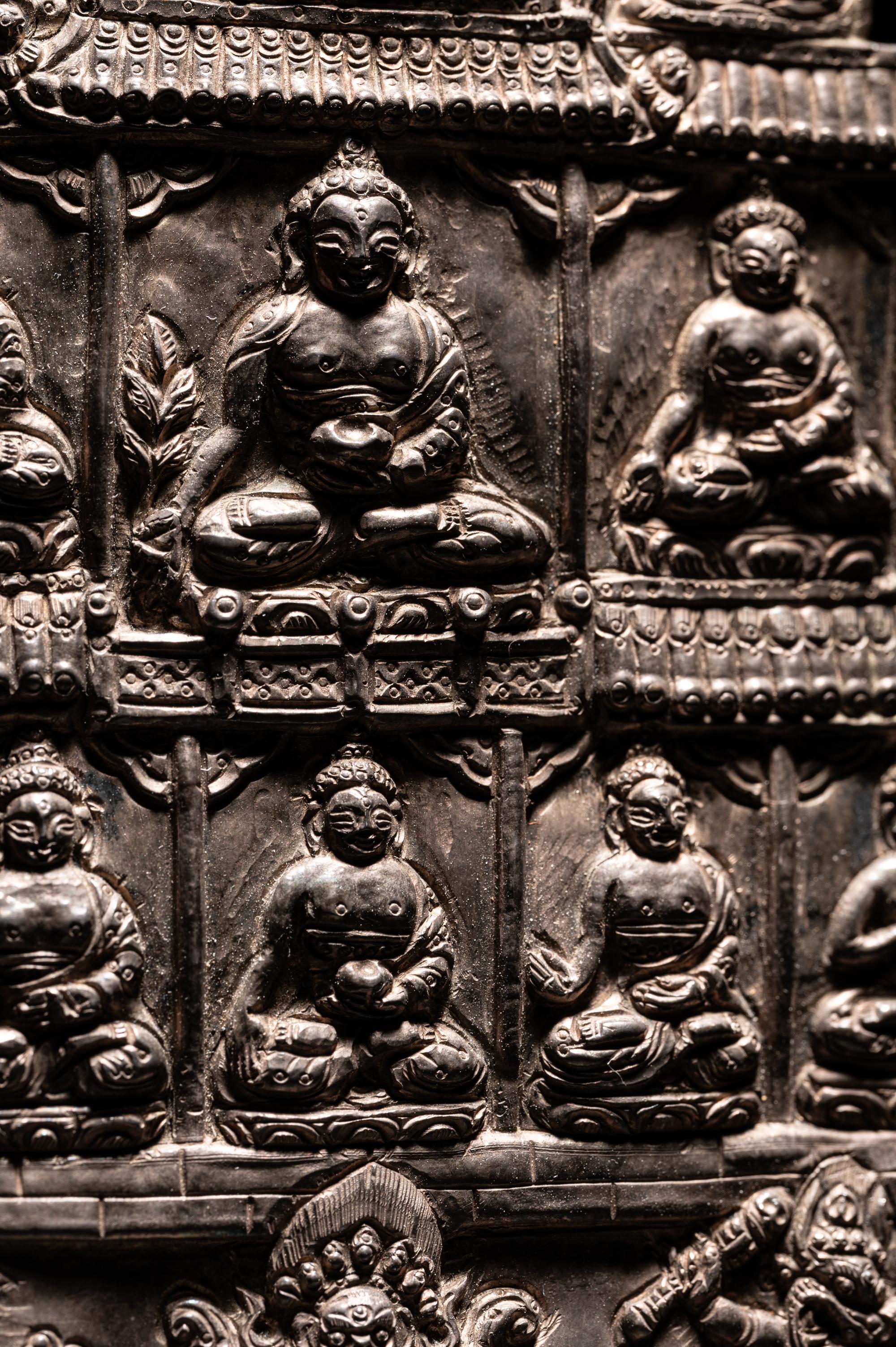 A Tibetan Silver Travelling Shrine, Ga‘u