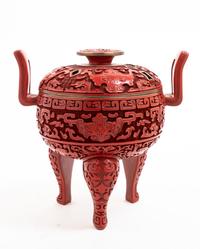 A Chinese Red Lacquer Censer