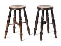 Two English Oak Stools