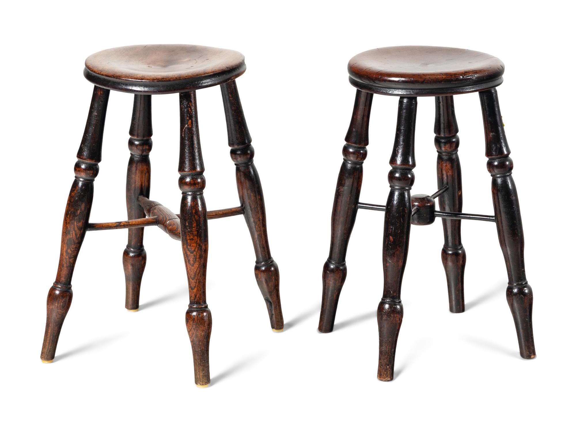 Two English Oak Stools