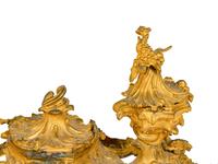 A Louis XV Style Gilt Bronze Inkwell