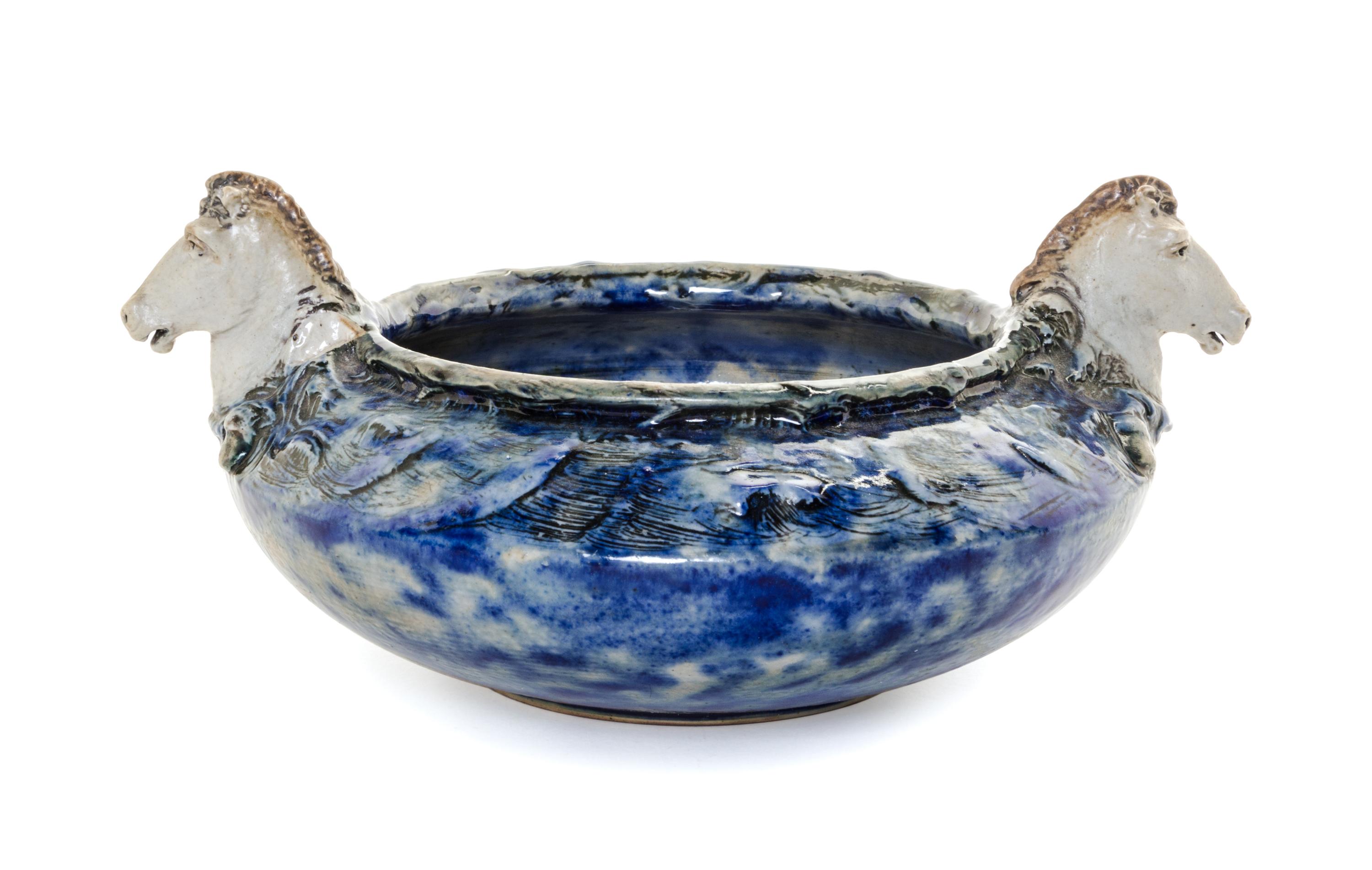 A Martin Brothers Glazed Stoneware Commemorative Bowl Width 9 3/4 inches. — CIRCA 1907