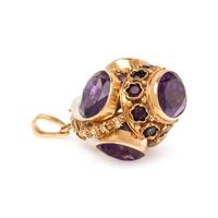 AMETHYST AND CULTURED PEARL PENDANT