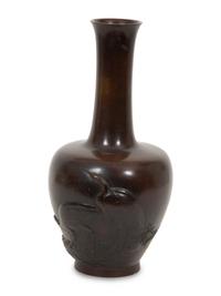 Two Japanese Bronze Vases