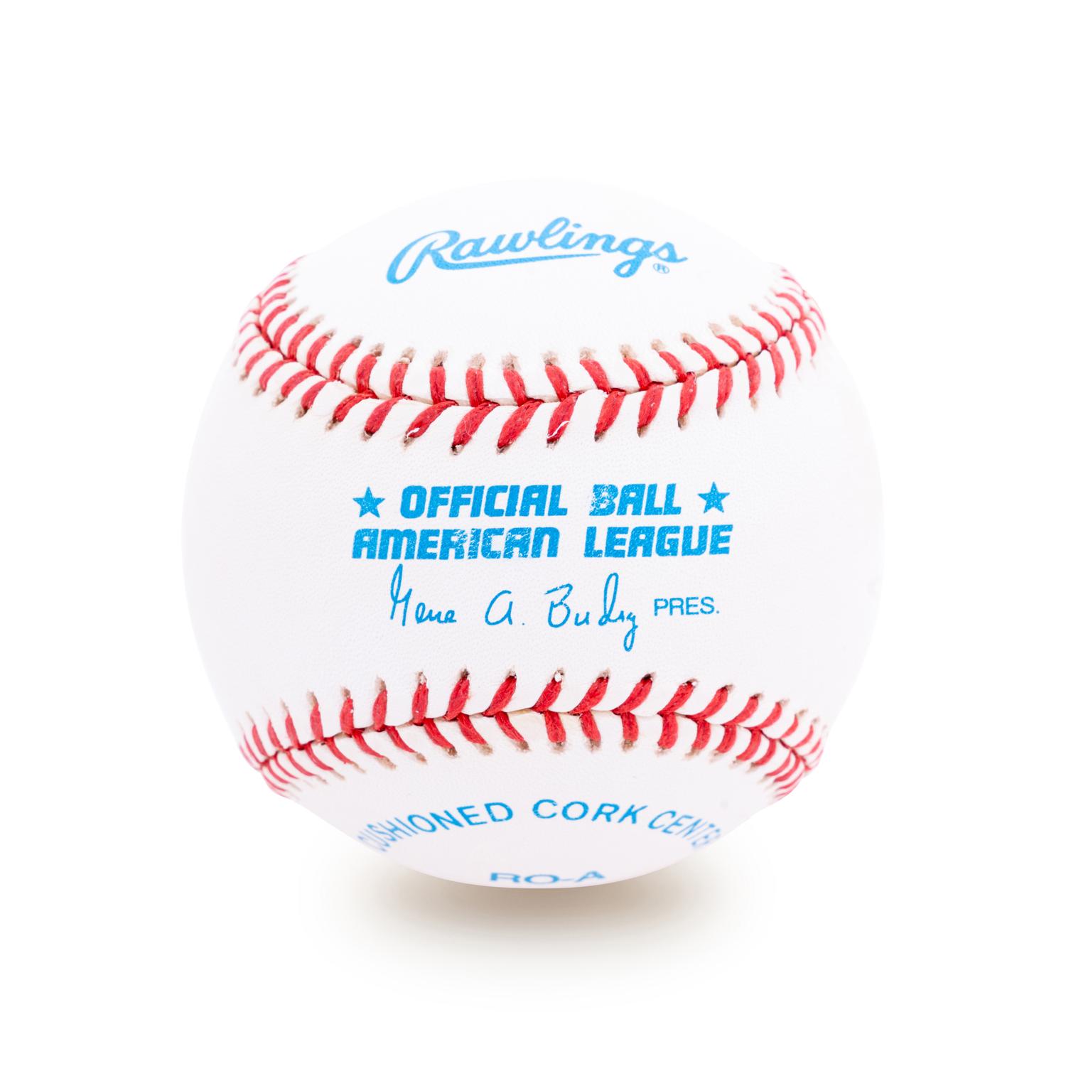 A Joe DiMaggio Signed and Inscribed #5 Official American League Baseball