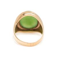 YELLOW GOLD AND NEPHRITE RING