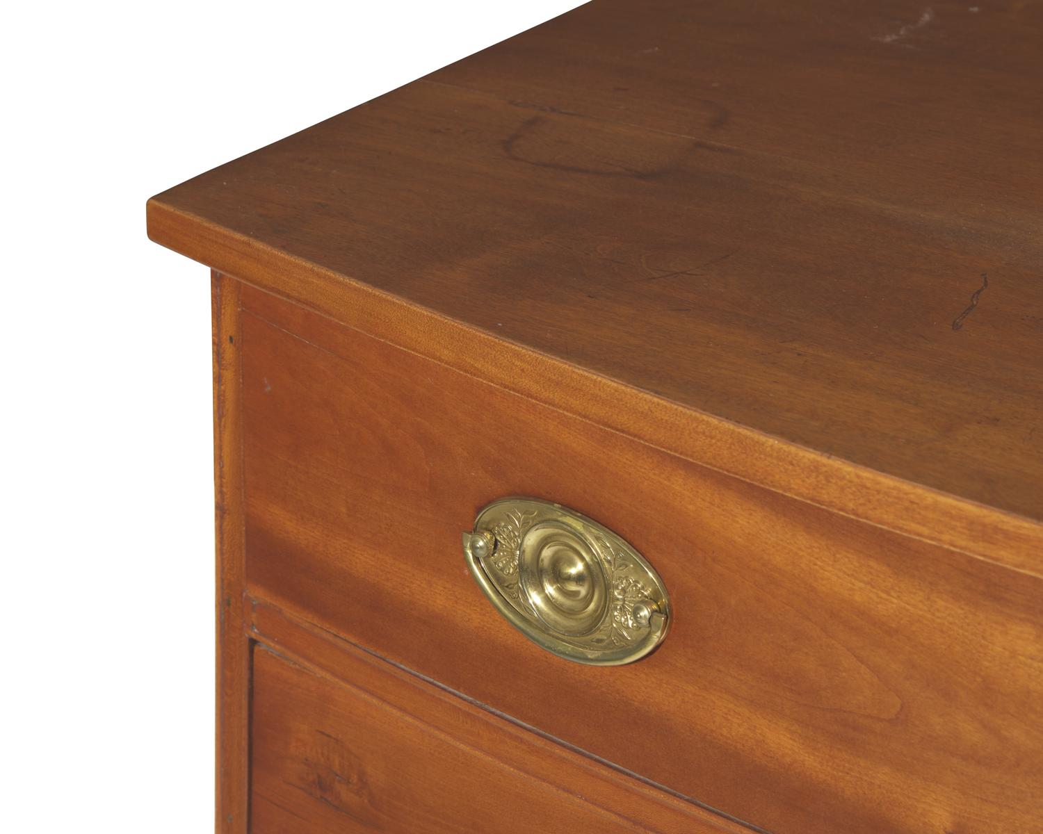 A Federal bowfront cherry chest of drawers, New England, circa 1800