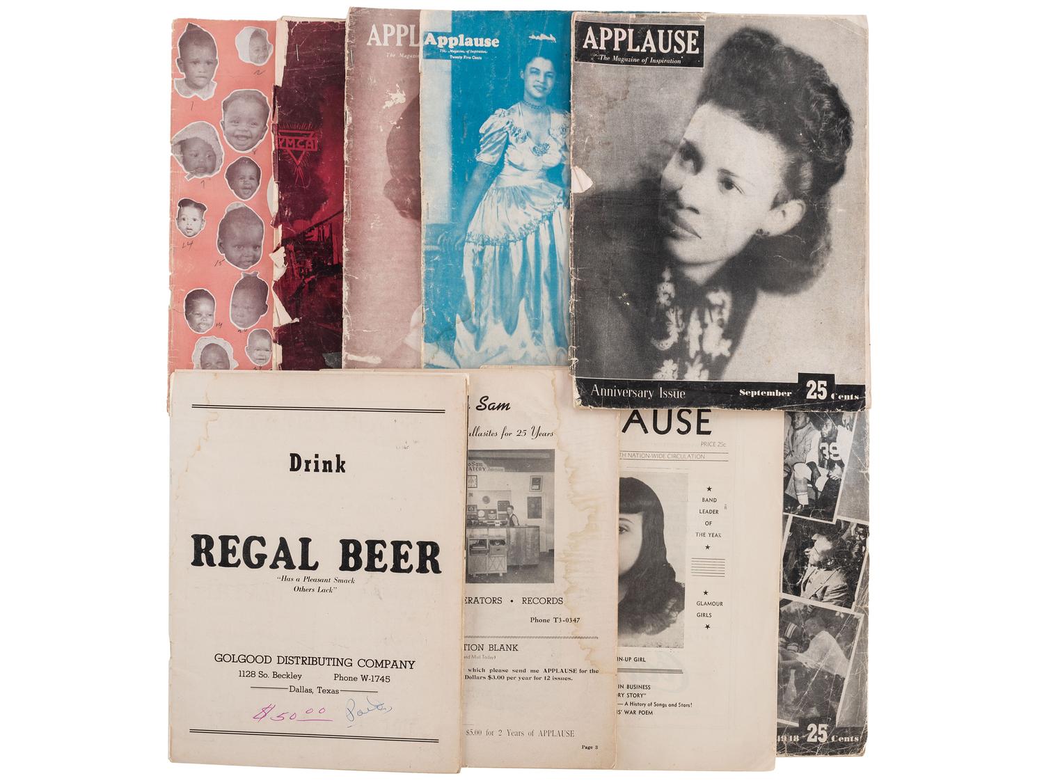 [BUSINESS]. GILBERT, Don (1919-ca 2003). Archive of Dallas Negro City Directory, Applause magazines, and personal effects of editor and businessman Don Gilbert.