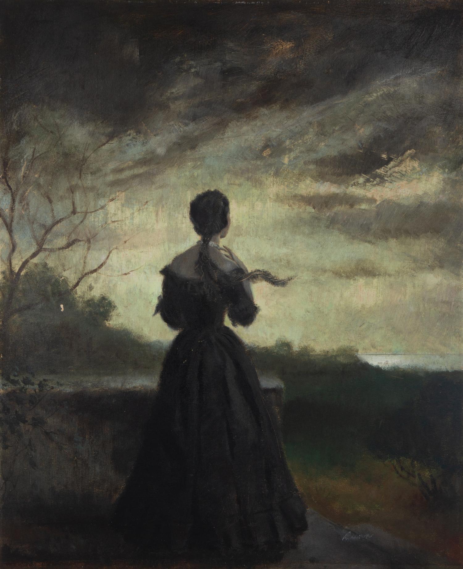 Woman Looking Out Over Landscape