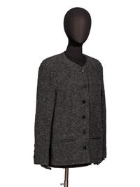 Chanel, Grey Bouclé Tweed Cardigan Jacket