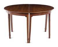 A Pair of George III Mahogany Demilune Console Tables