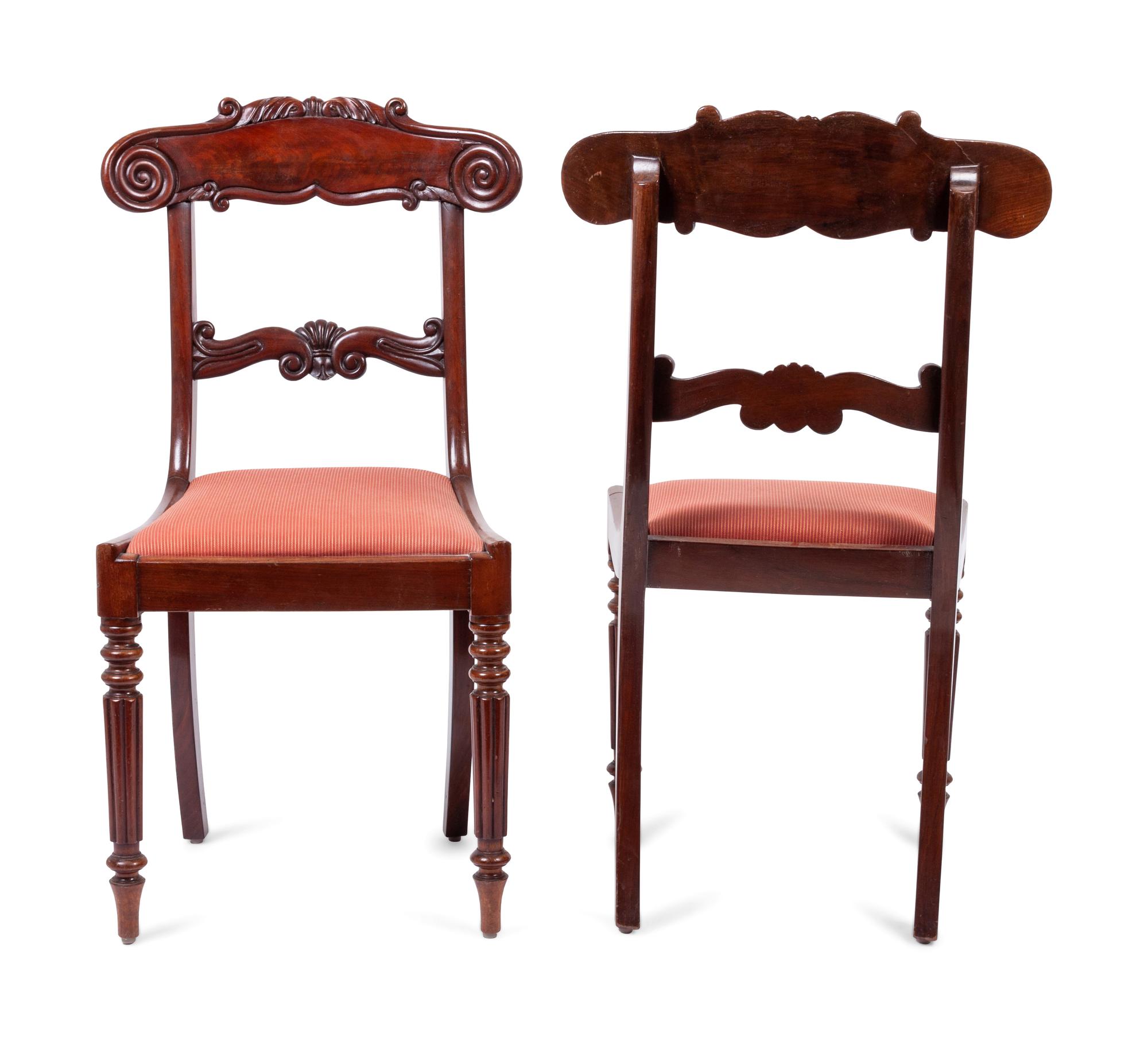 Six William IV Style Mahogany Side Chairs
