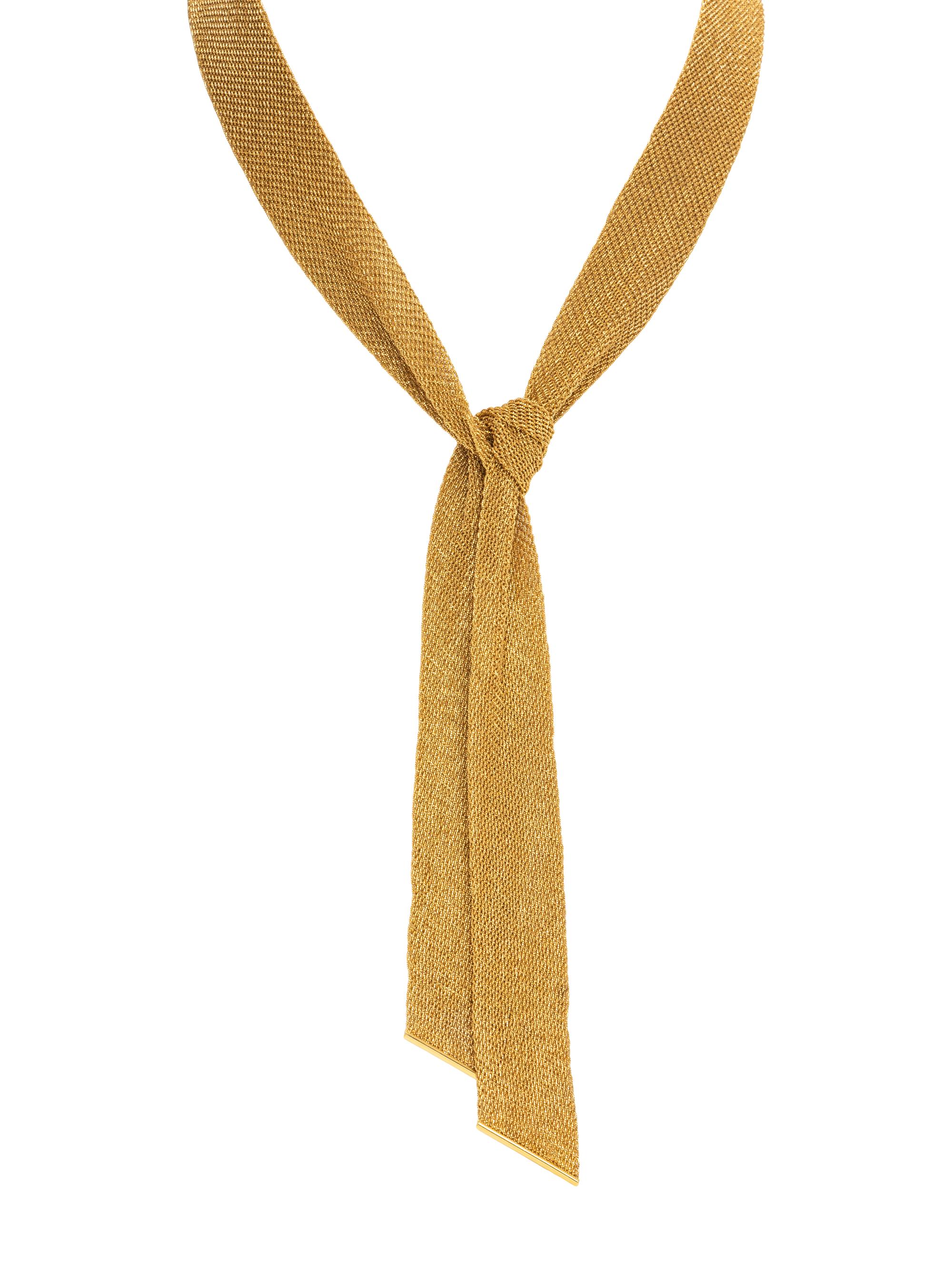YURI ICHIHASHI, YELLOW GOLD MESH SCARF NECKLACE