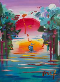 Peter Max, (American, b. 1937), Sunset