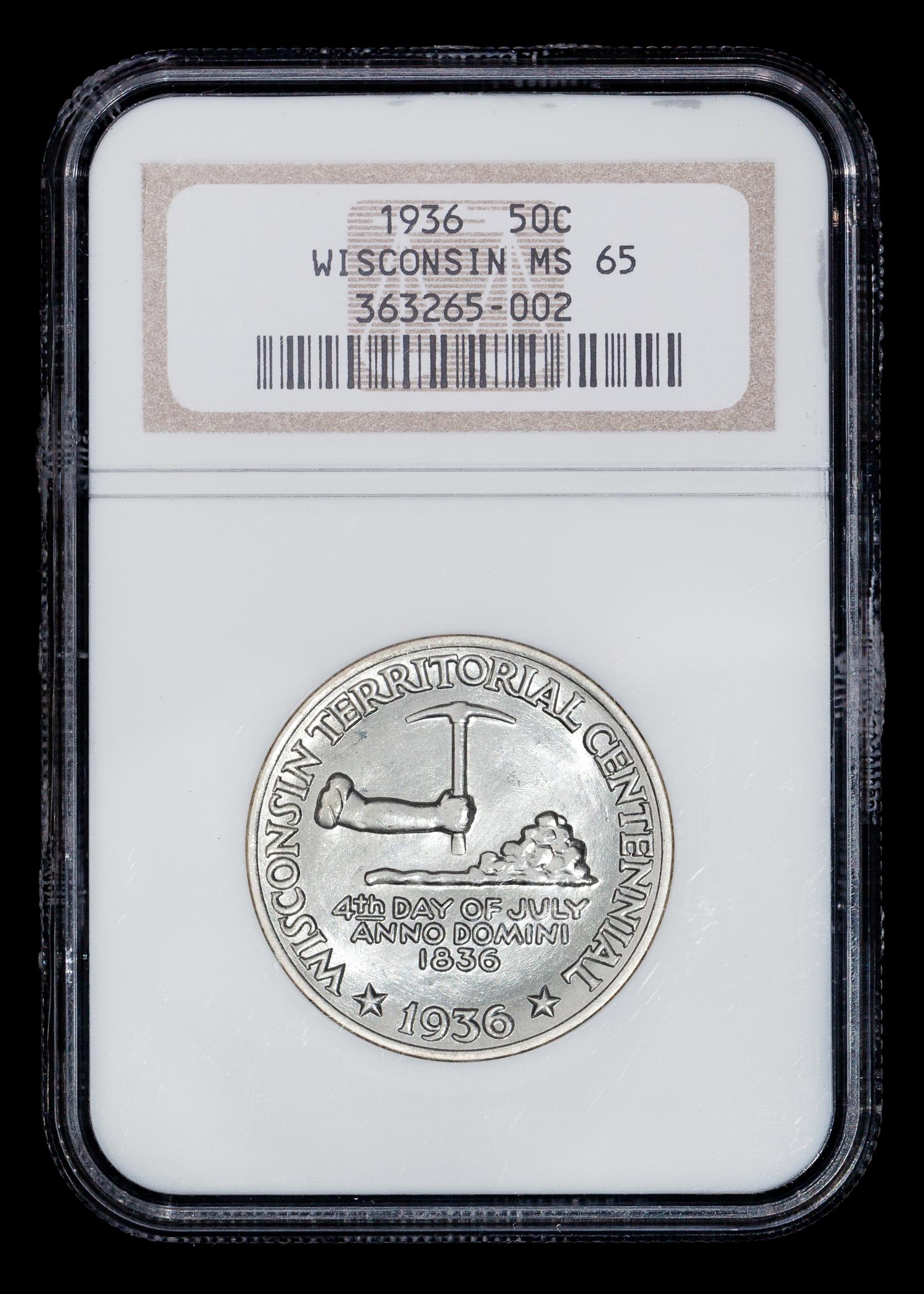 A United States 1936 Wisconsin Commemorative 50c Coin