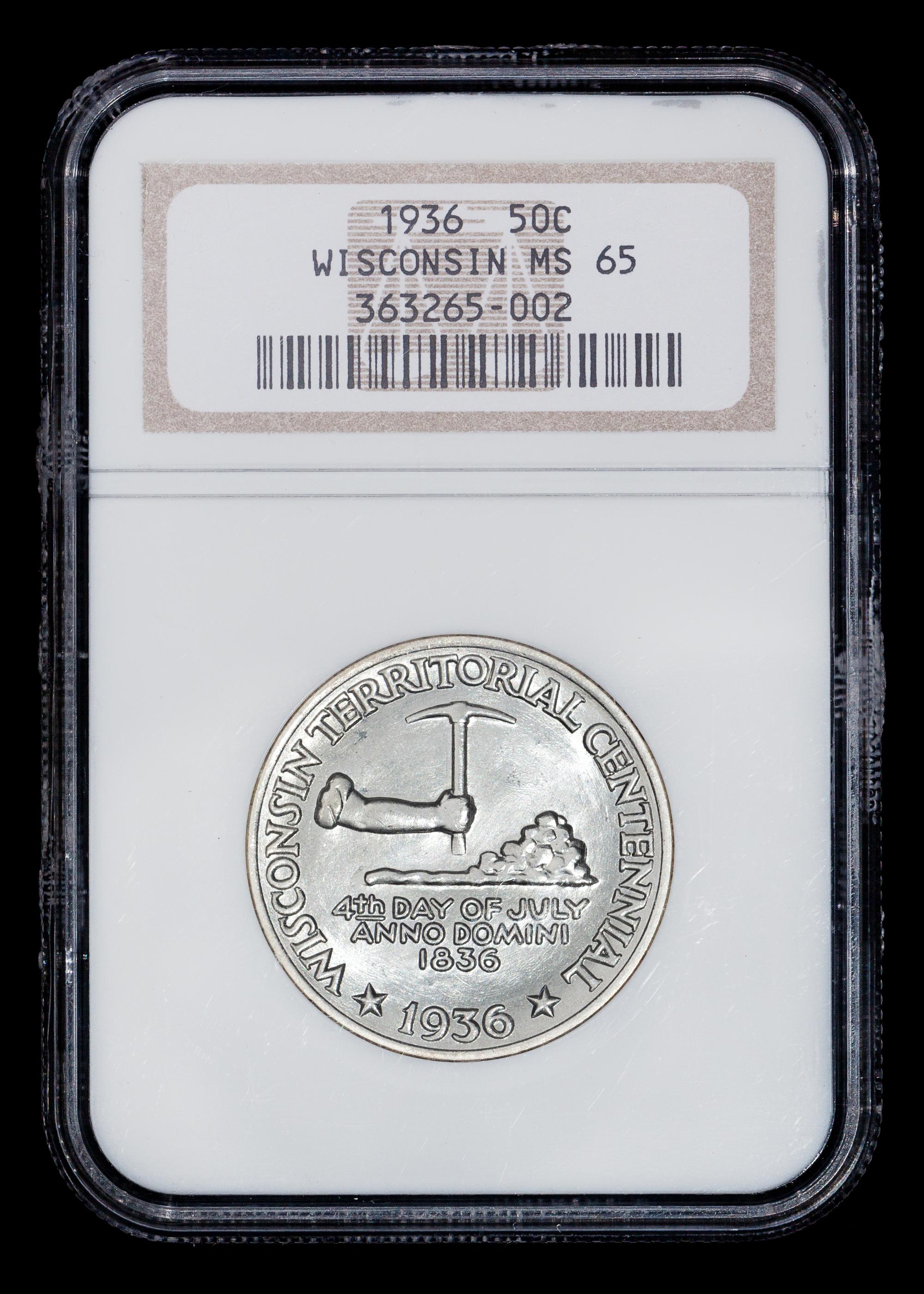 A United States 1936 Wisconsin Commemorative 50c Coin