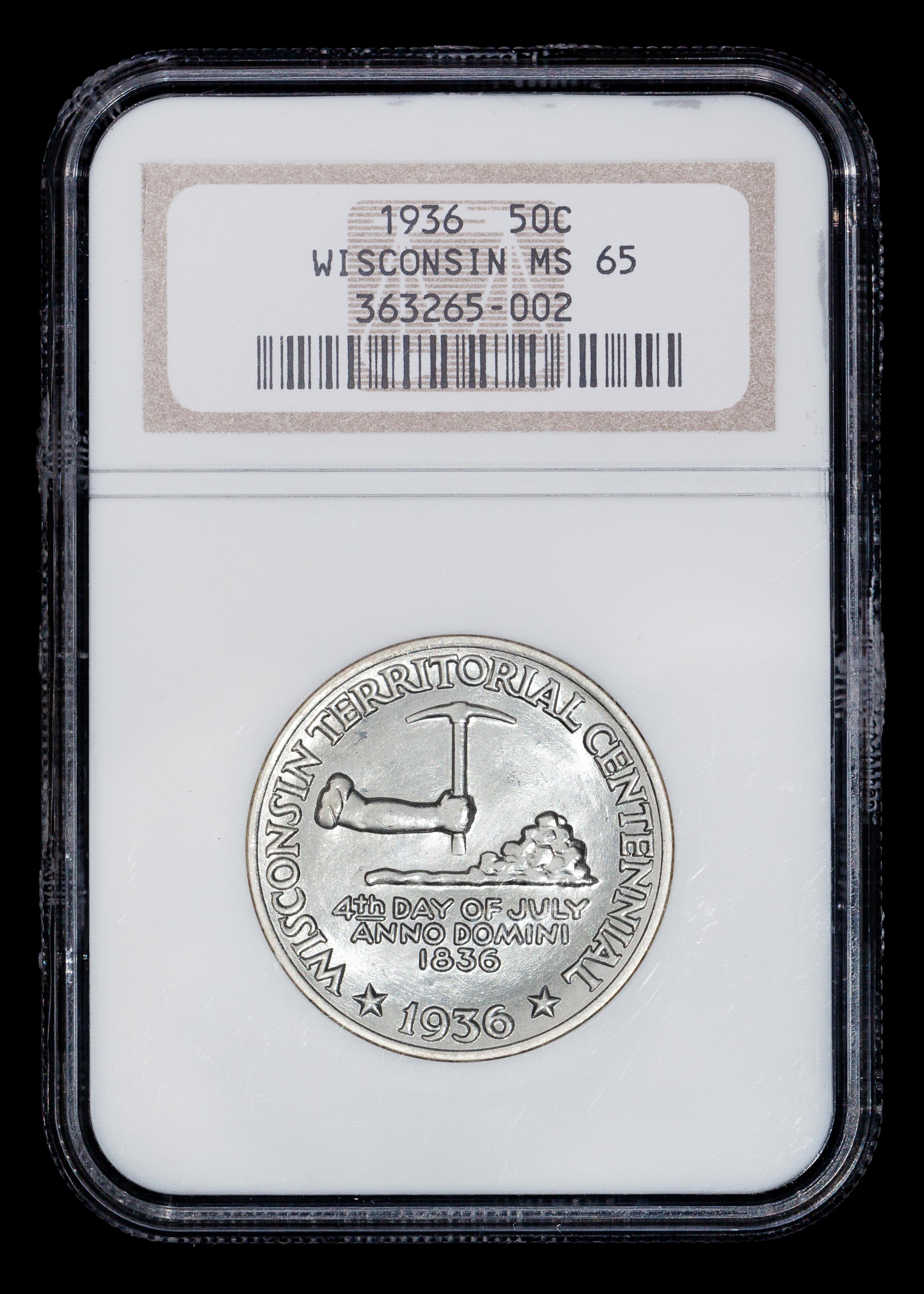 A United States 1936 Wisconsin Commemorative 50c Coin