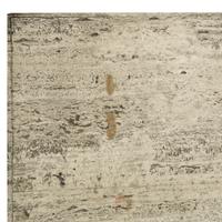 An Iron and Lead Travertine Top Table 47.5" W x 23.5 "d x 29.5" H — France, Circa 1930