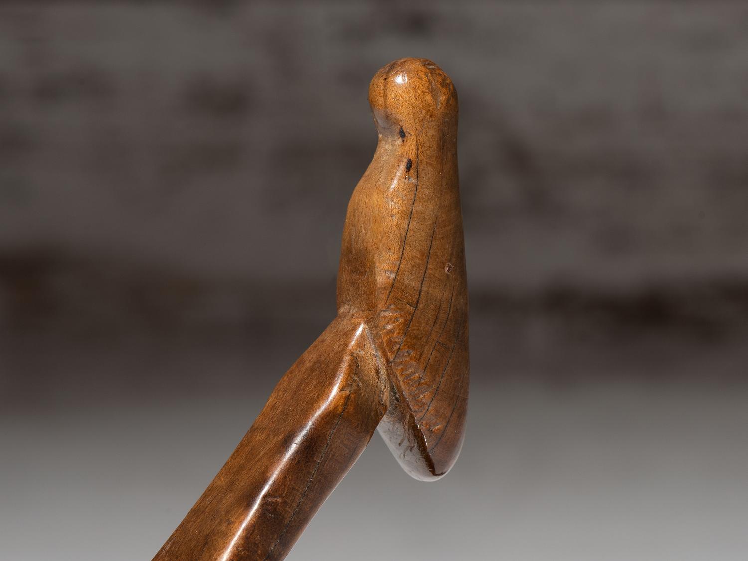 Northeastern Woodlands Maple Figural Ladle, Bird