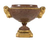 A Neoclassical Style Gilt Bronze Mounted Granite Urn