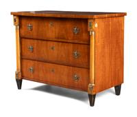 A North European Neoclassical Walnut Commode