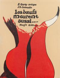 Jose Gardy Artigas, (French, b. 1938), les boeufs meuarent aussi...., 1971 (portfolio consisting of 13 lithographs and pencil drawing s