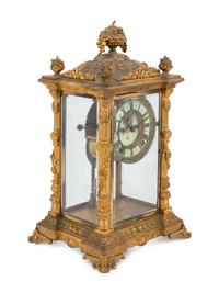 An Ansonia Gilt Bronze Mantel Clock
