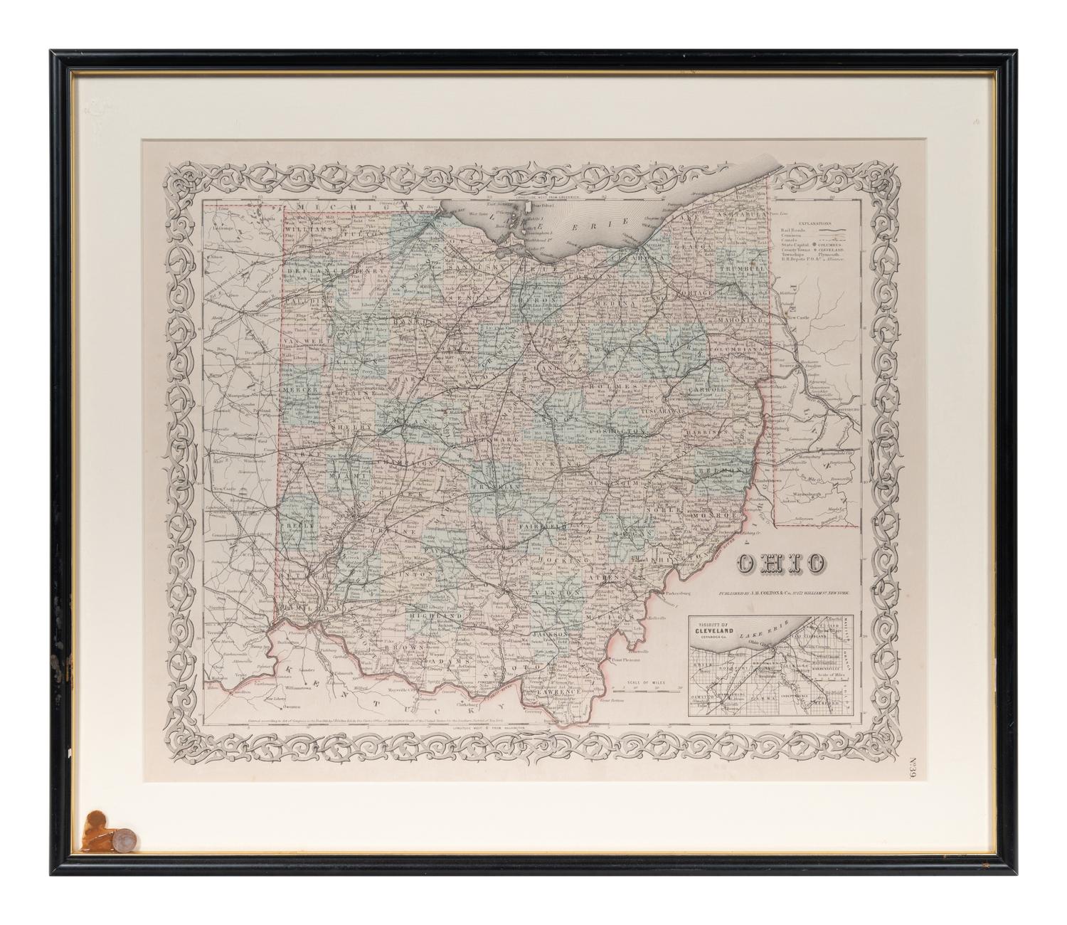 A group of five American state and city maps, comprising: