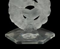 A Pair of Lalique Mesanges Candlesticks