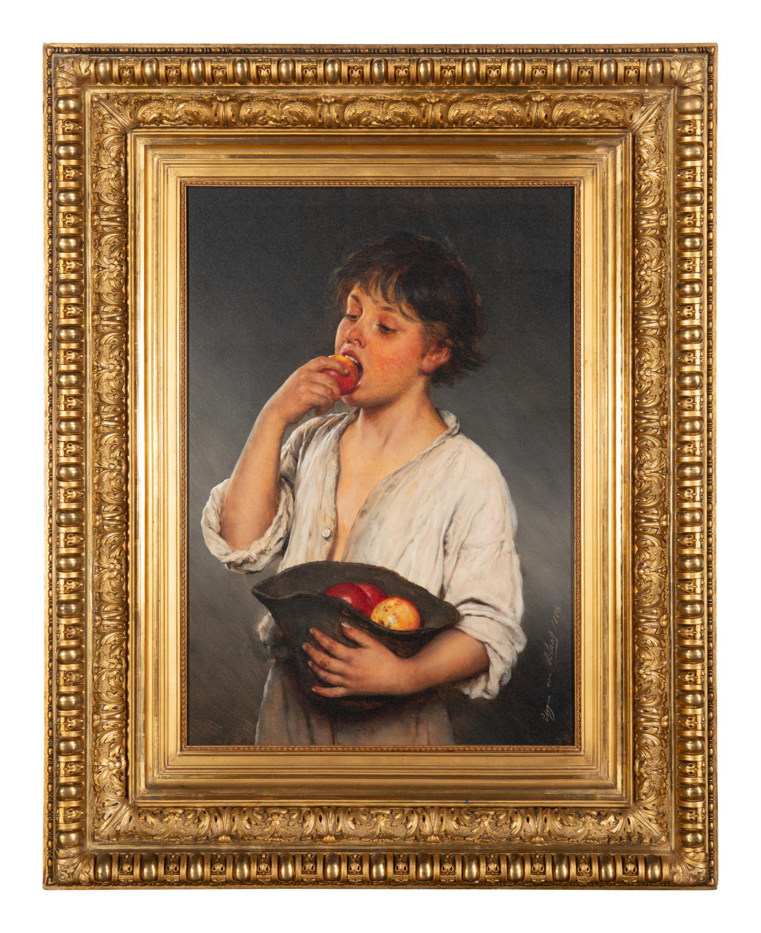 Boy Enjoying an Apple , 1886