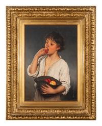 Boy Enjoying an Apple , 1886