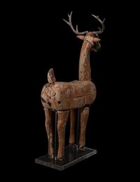 Two Chinese Wood Figures