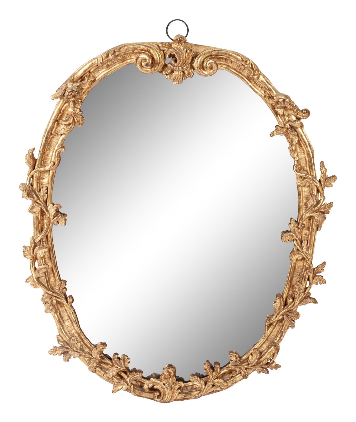 A Rococo Style Carved Giltwood Mirror