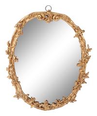 A Rococo Style Carved Giltwood Mirror