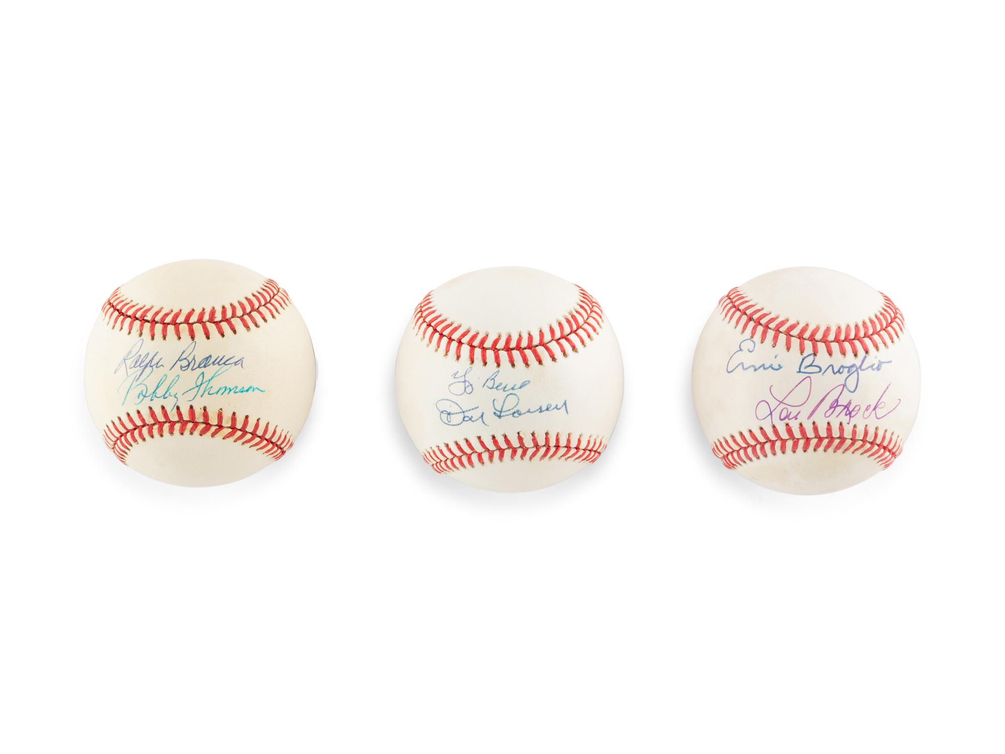 A Group of Dual Signed Autograph Baseballs (Beckett Authentication Services)