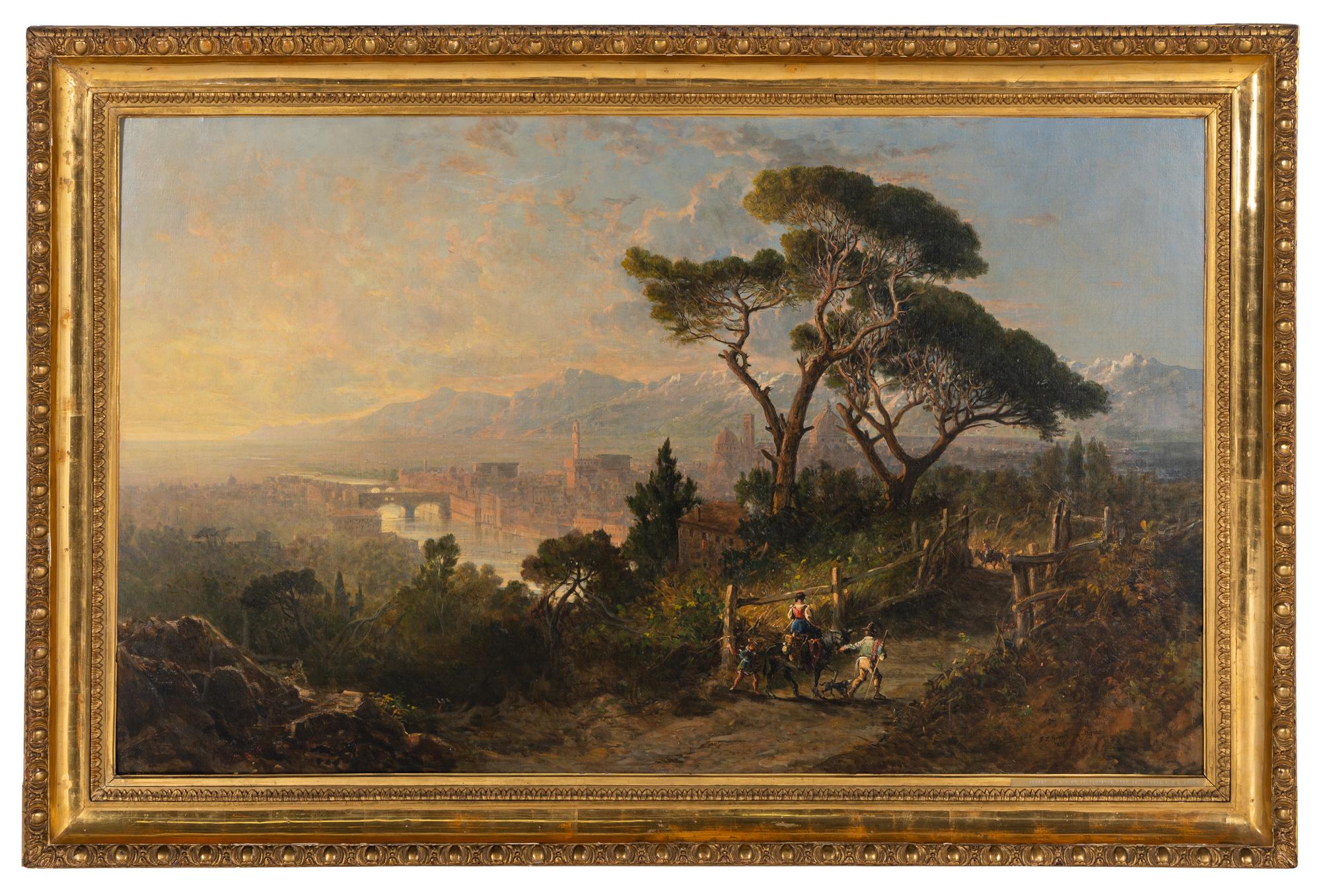 Sunset-A View of Florence from Settignano , 1856