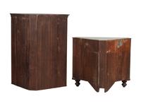 A Federal Walnut Corner Cupboard