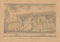 American School 19th Century, A Drawing: The Residence of John O'Brien
