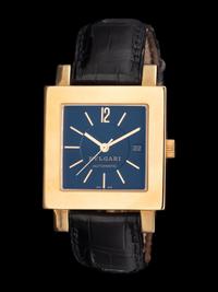 BULGARI, 18K YELLOW GOLD 'QUADRATO' WATCH