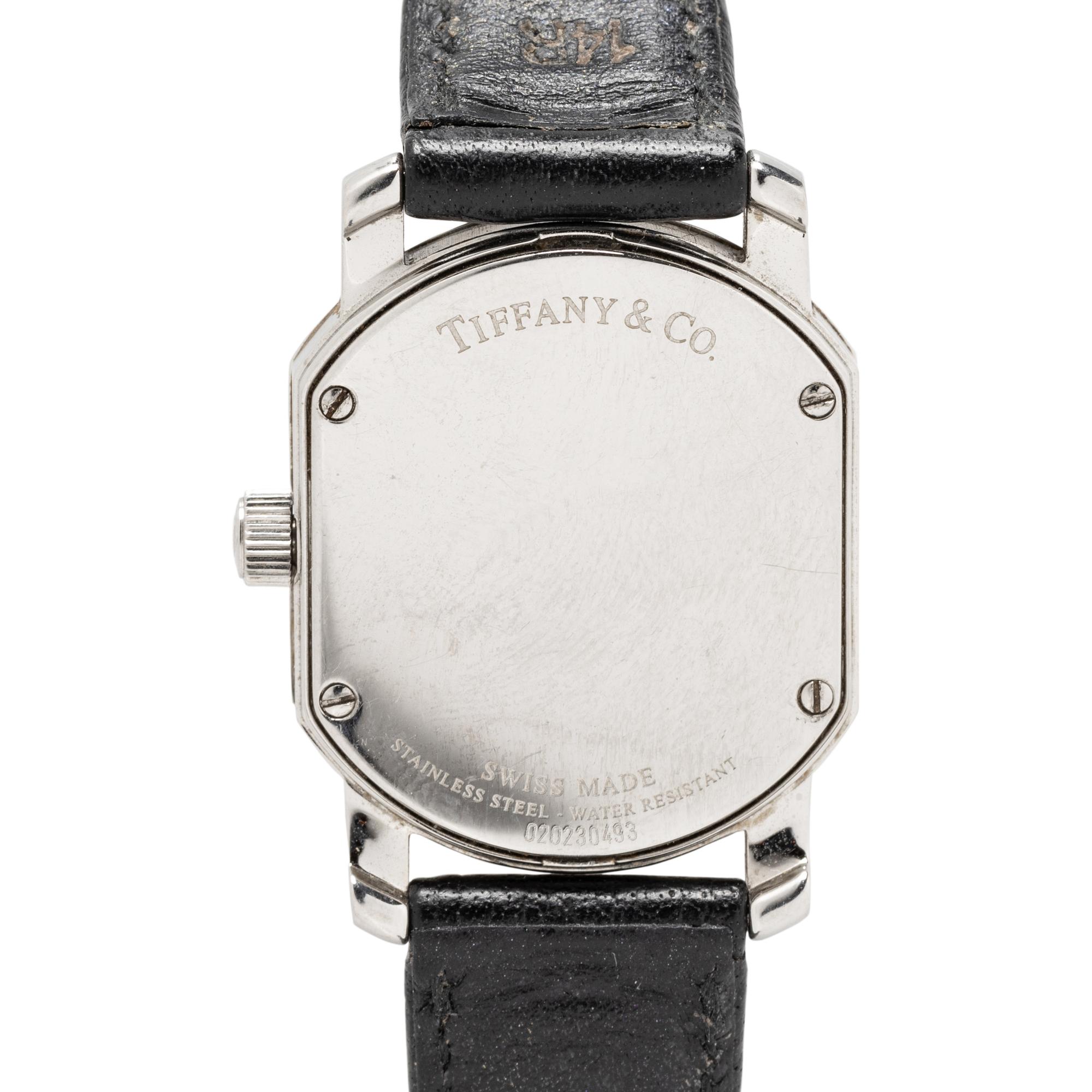 TIFFANY & CO., STAINLESS STEEL 'MARK COUPE' WATCH