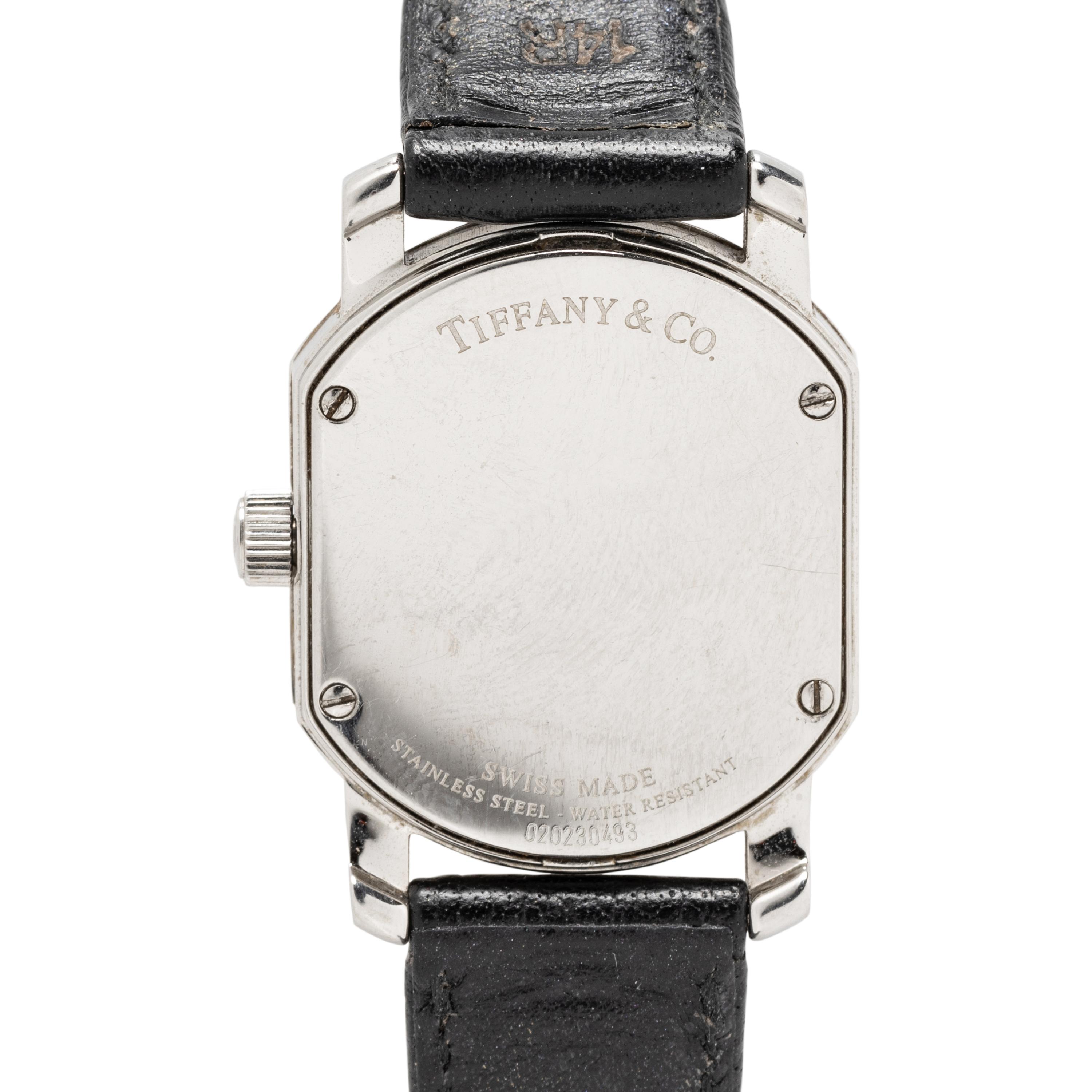 TIFFANY & CO., STAINLESS STEEL 'MARK COUPE' WATCH