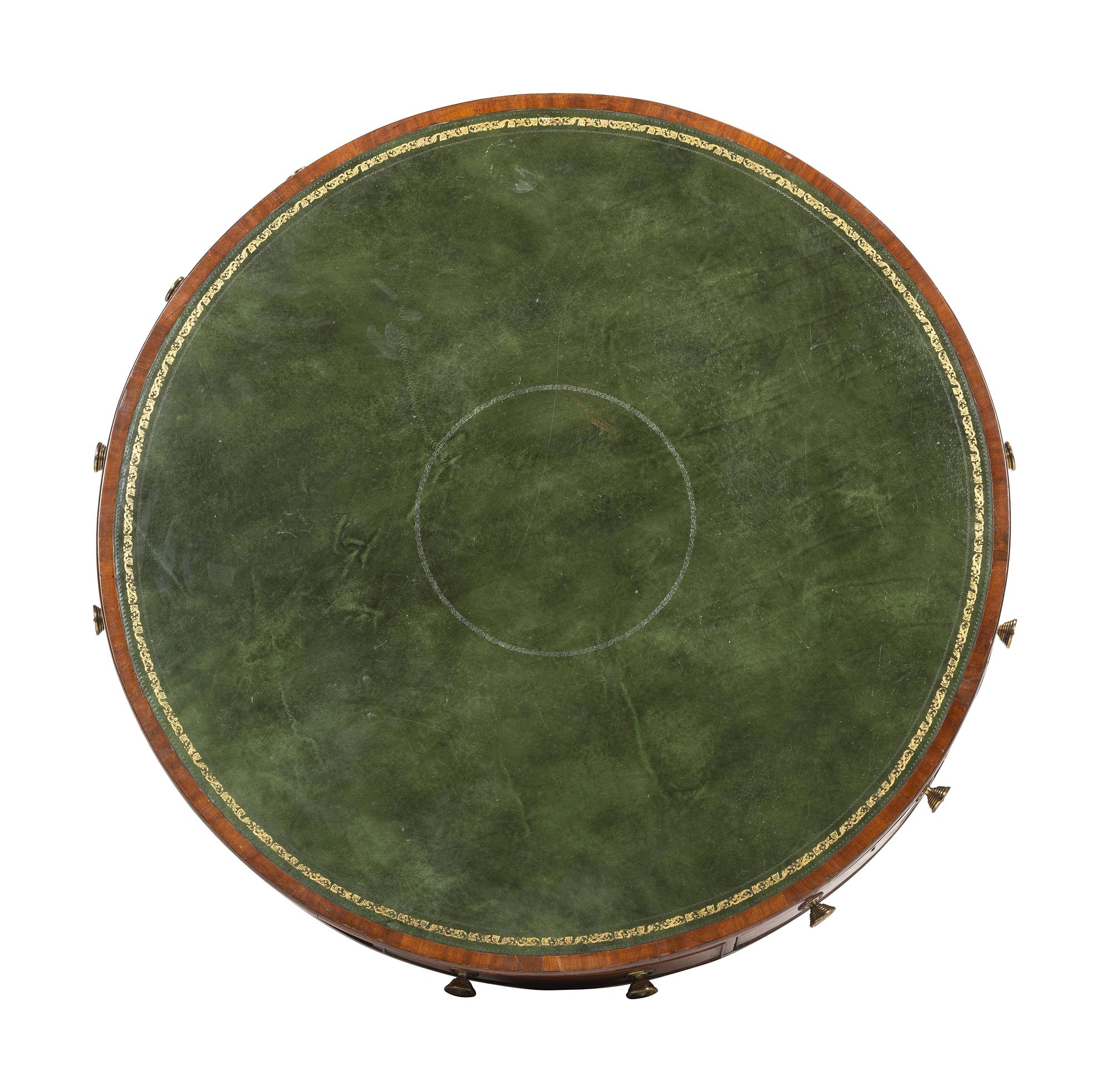 A Regency-Style Mahogany Veneered Rent Table