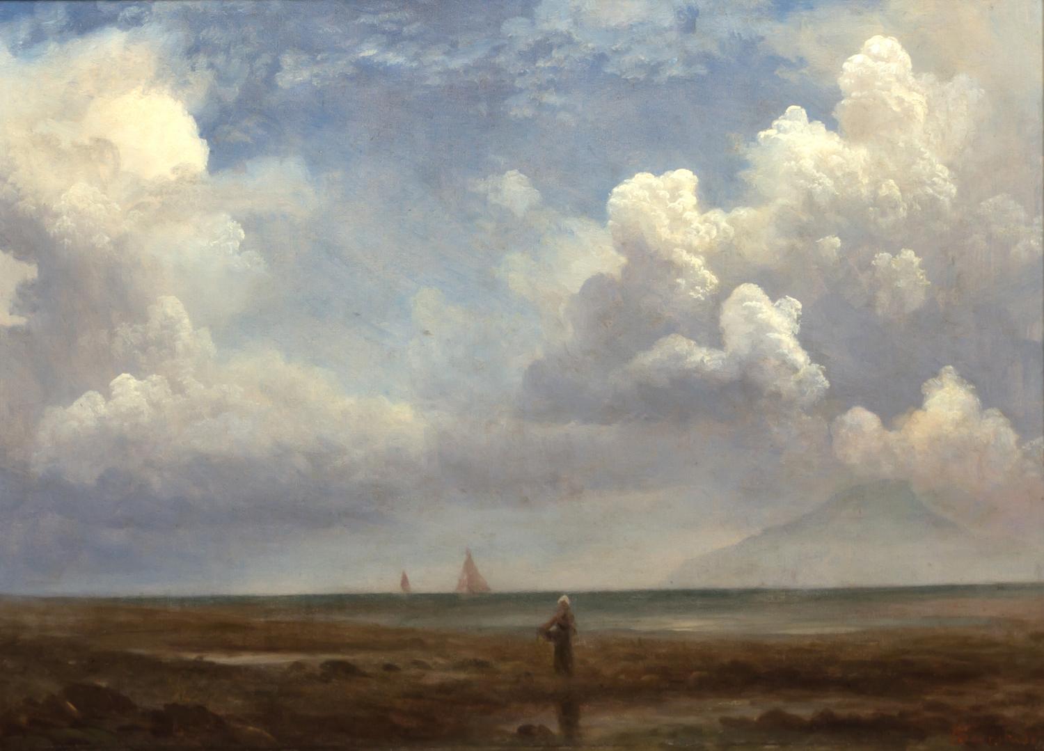 Albert Bierstadt, (American, 1830-1902), By the Seaside