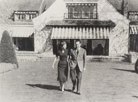 Christian Dior Haute Couture Day Dress and Belt, Autumn/Winter 1954 — Worn by Dame Olivia de Havilland on the day before her wedding to Pierre Galante.