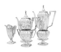 An American Silver Five Piece Tea and Coffee Service